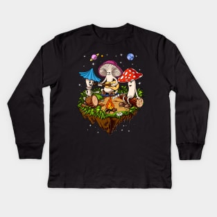 Magic Mushrooms Psychedelic Party Kids Long Sleeve T-Shirt